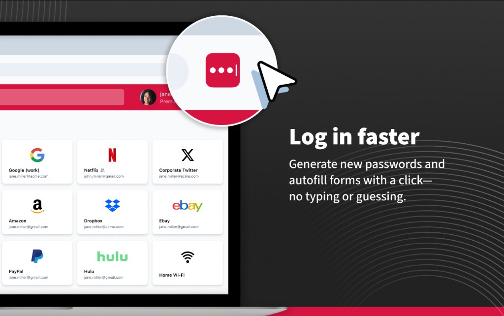 Log in faster with one-click autofill and password generation